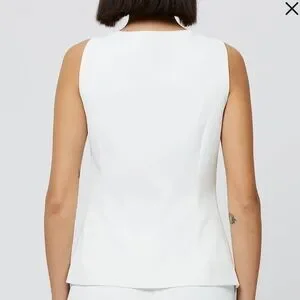 売れ筋商品|||フレンチコネクション カットソー トップス レディース Women's Harrie Boat Neck Button-Front Vest Summer White French Connection Women's Harrie Boat Neck Button-Front Vest